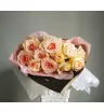 Монобукет из 15 нежно-розовых роз 
