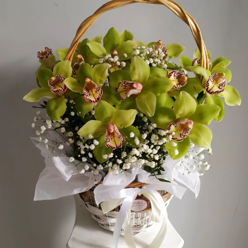 Корзина с орхидеями «Моей любимой»