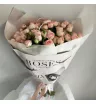 Монобукет из 19 кустовых роз Розовый бисер  4