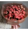 Монобукет из 25 кружевных кустовых роз 