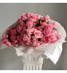 Монобукет из 15 кустовых розовых роз  1