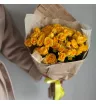 Монобукет из 15 кустовых жёлтых роз  3
