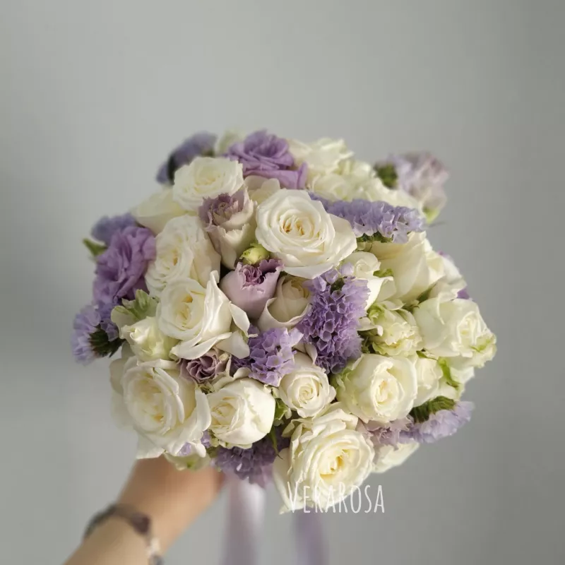 Букет невесты с розами «Агата ПРЕМИУМ» 1
