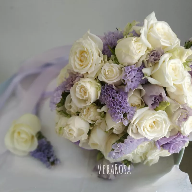 Букет невесты с розами «Агата ПРЕМИУМ» 2