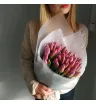 Букет с тюльпанами «Монобукет Лавандовые тюльпаны »
