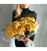 Букет с желтыми розами «Пион» 2